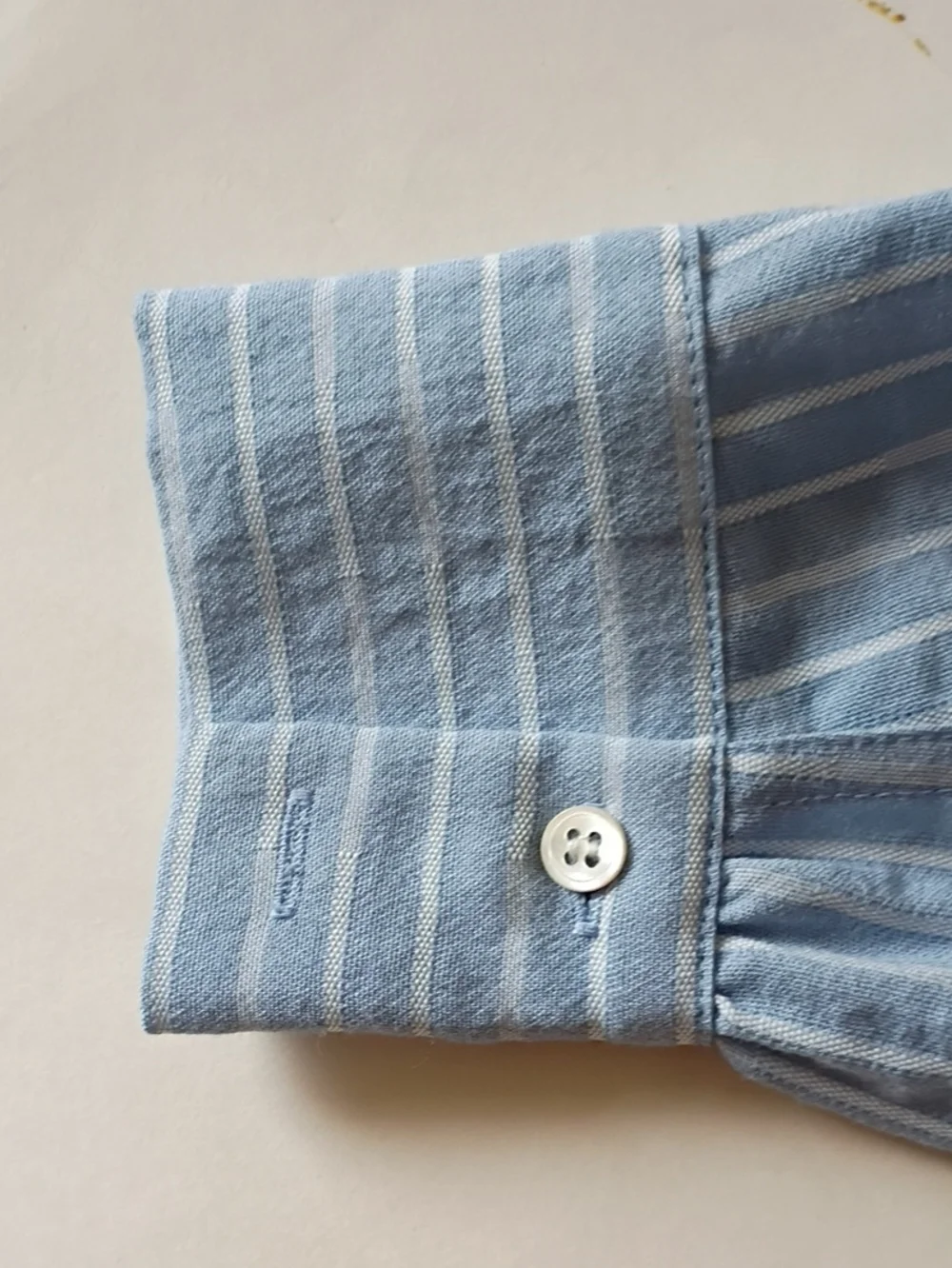 Frnch Paris Blue White Stripes Dress Wrap sz M